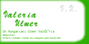 valeria ulmer business card